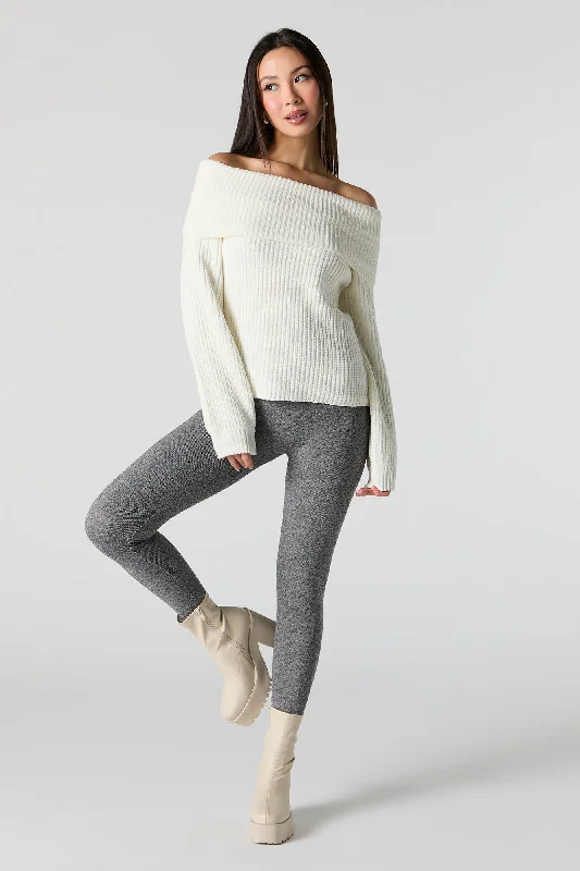 Ribbed Faux Fur Lined Legging