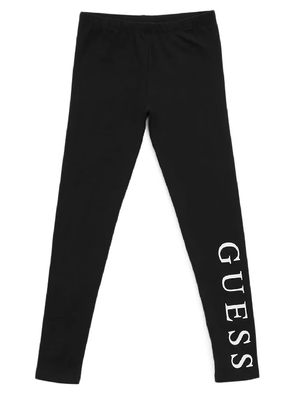 Black Logo Kids Leggings (7-16)