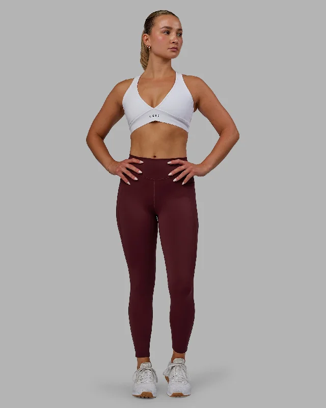 Elite 7/8 Length Leggings - Dark Cherry