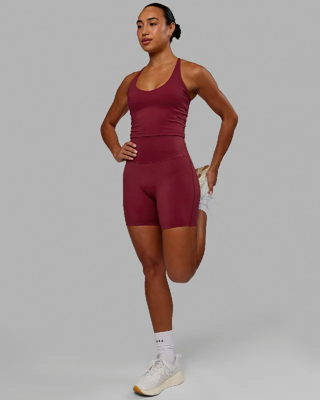 Elixir Mid-Length Shorts - Cranberry