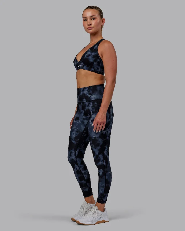 Fusion 7/8 Length Leggings - Tie Dye-Midnight