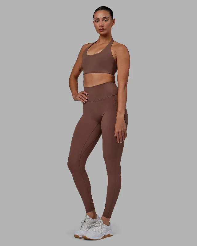 Fusion Full Length Leggings - Dull Rust