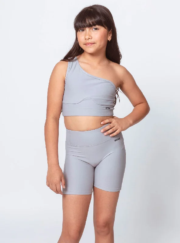 Girls Studio Bike Shorts Grey