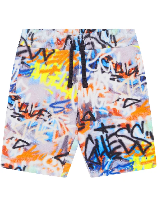 Graffiti Print Active Shorts