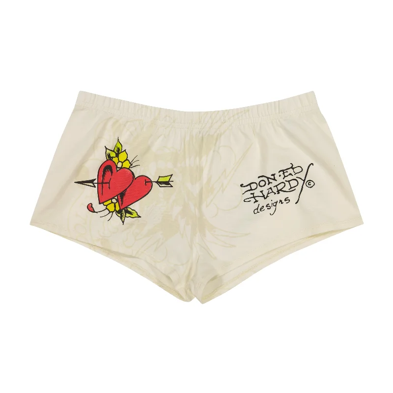 Heart Wings Booty Biker Shorts