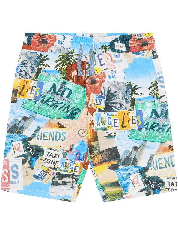 Photo Collage Print Active Shorts (7-18)