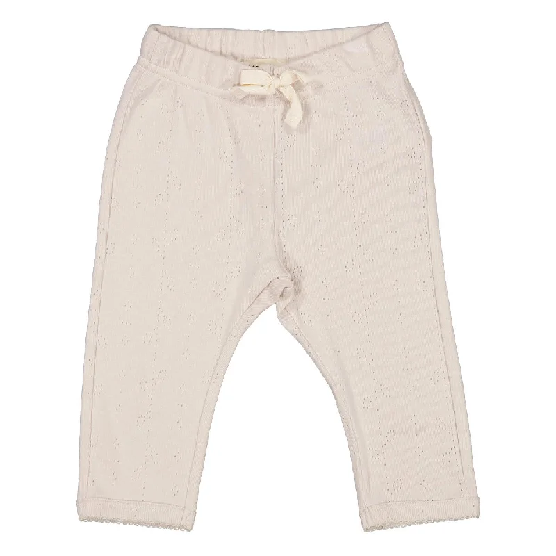 Pitti Pointelle Rib Leggings in Vanilla by MarMar Copenhagen - Last Ones In Stock - 2-9 Months