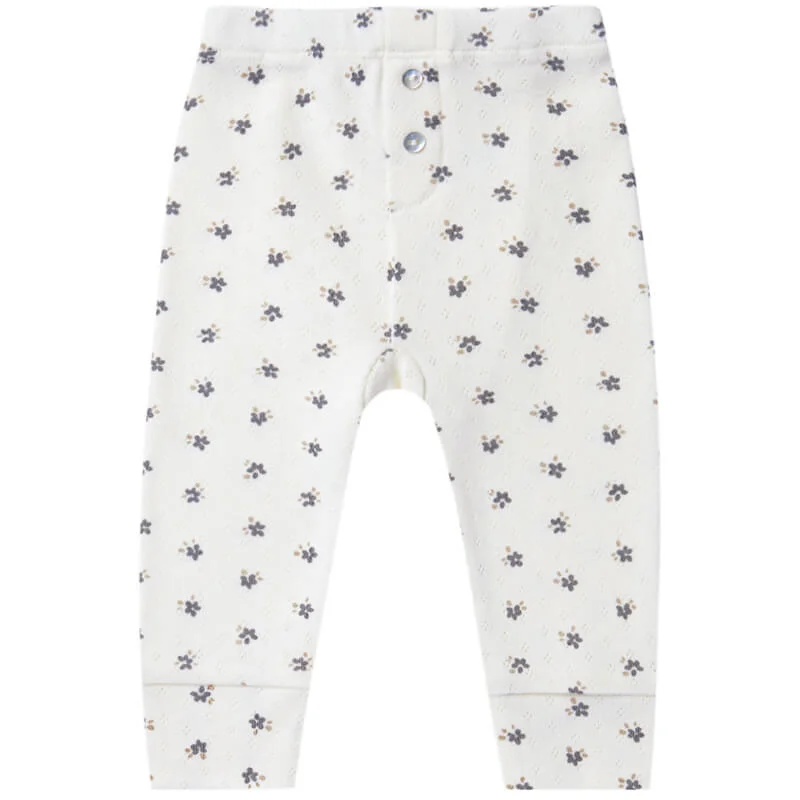 Pointelle Leggings in Ivory by Quincy Mae - Last Ones In Stock - 0-6 Months