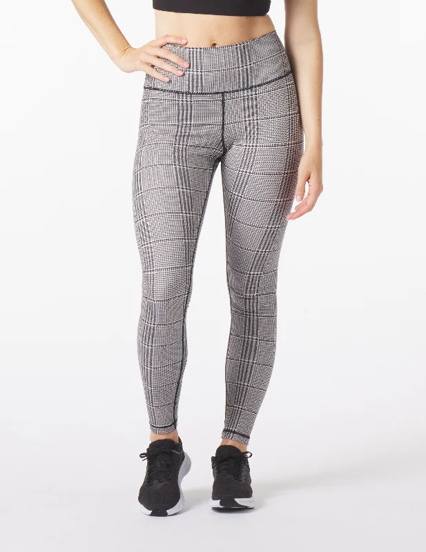 Pure Legging: Oatmilk/Black Glen Plaid