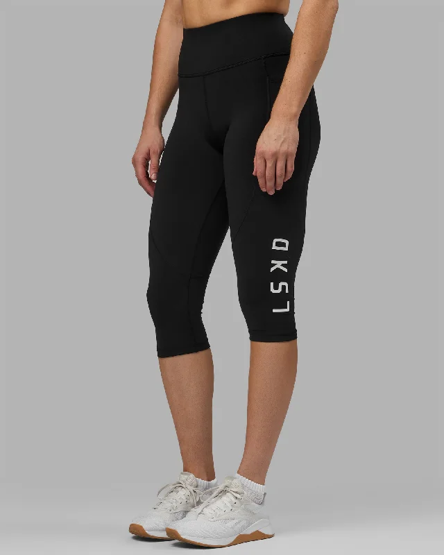 Rep 3/4 Length Leggings - Black-White