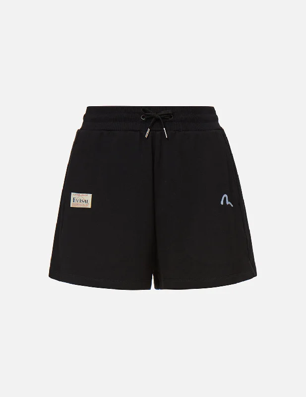 Seagull and Logo Print Sweat Shorts