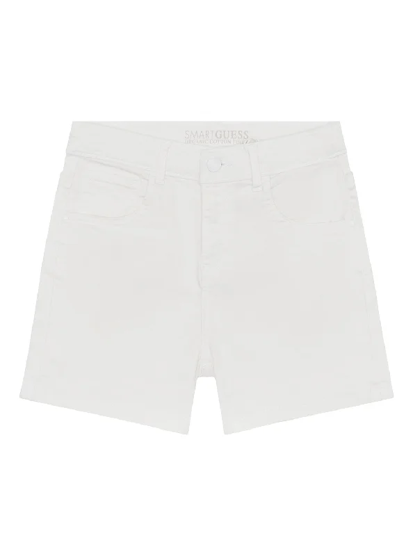 White Stretch Bull Denim Shorts (7-16)