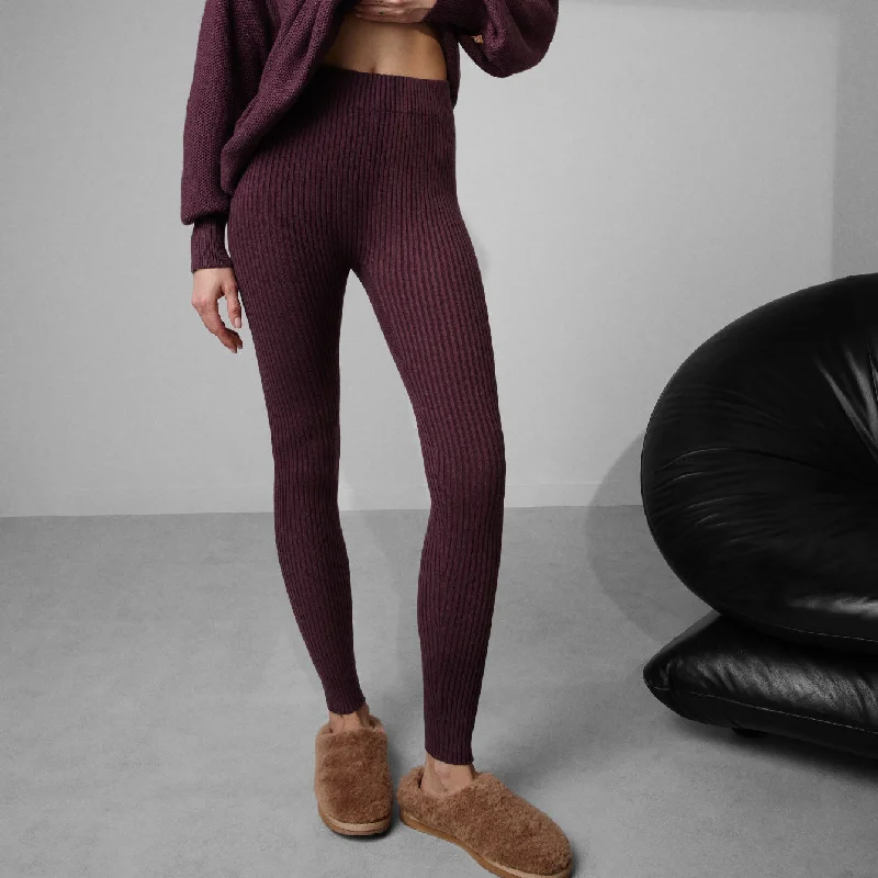 Cozy Cotton Silk Ribbed Legging