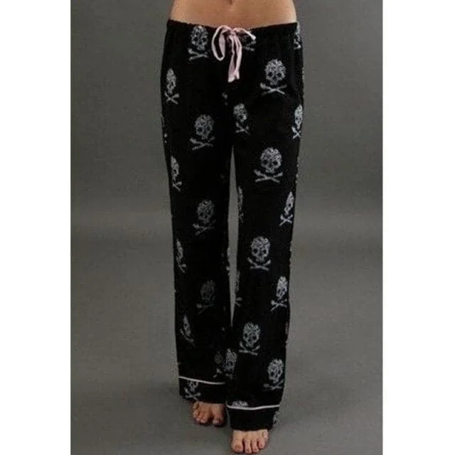 DressBetty - Women's Skull Printed Bread Pants