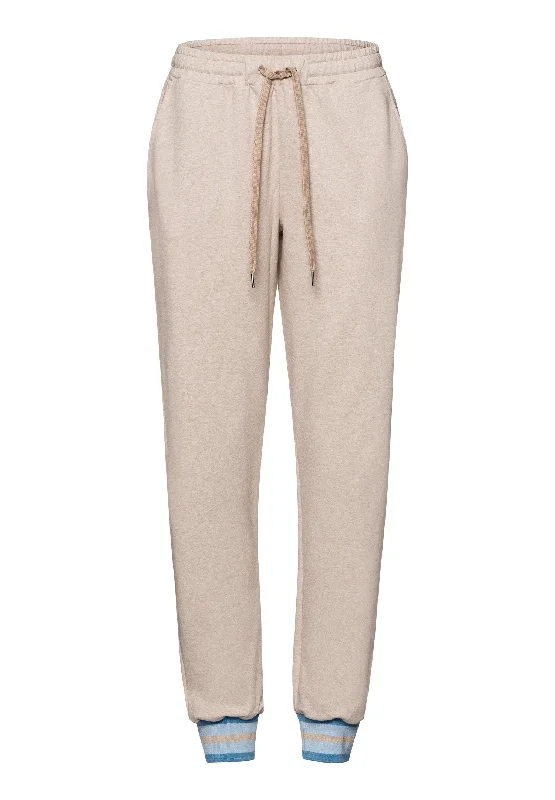 Natural Living Cotton Drawstring Lounge Pants | Camel Melange 78851-2895