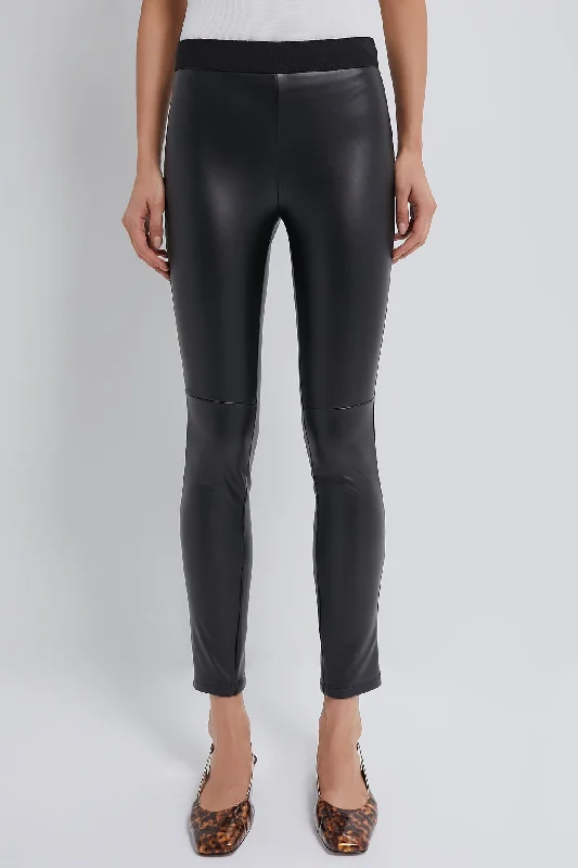 Black Vegan Leather Legging