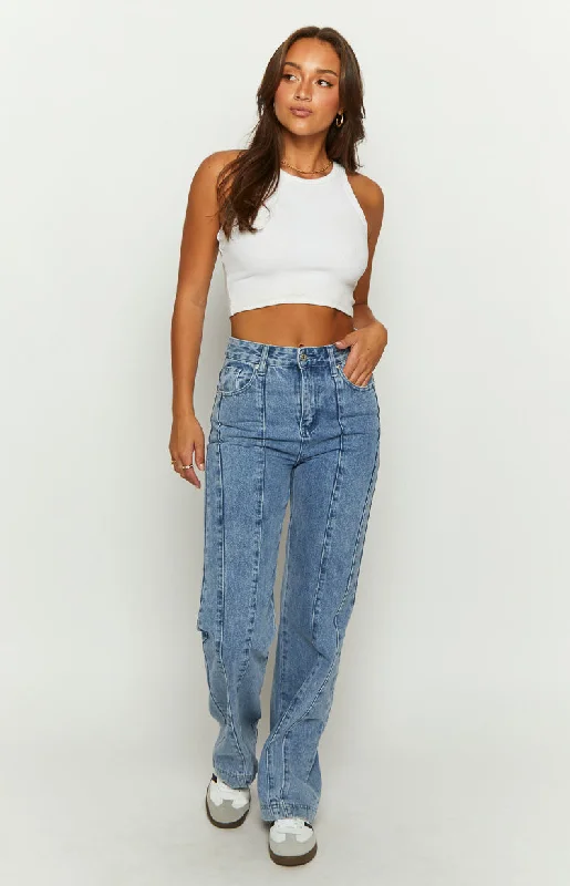 Monae Mid Wash Denim Jeans